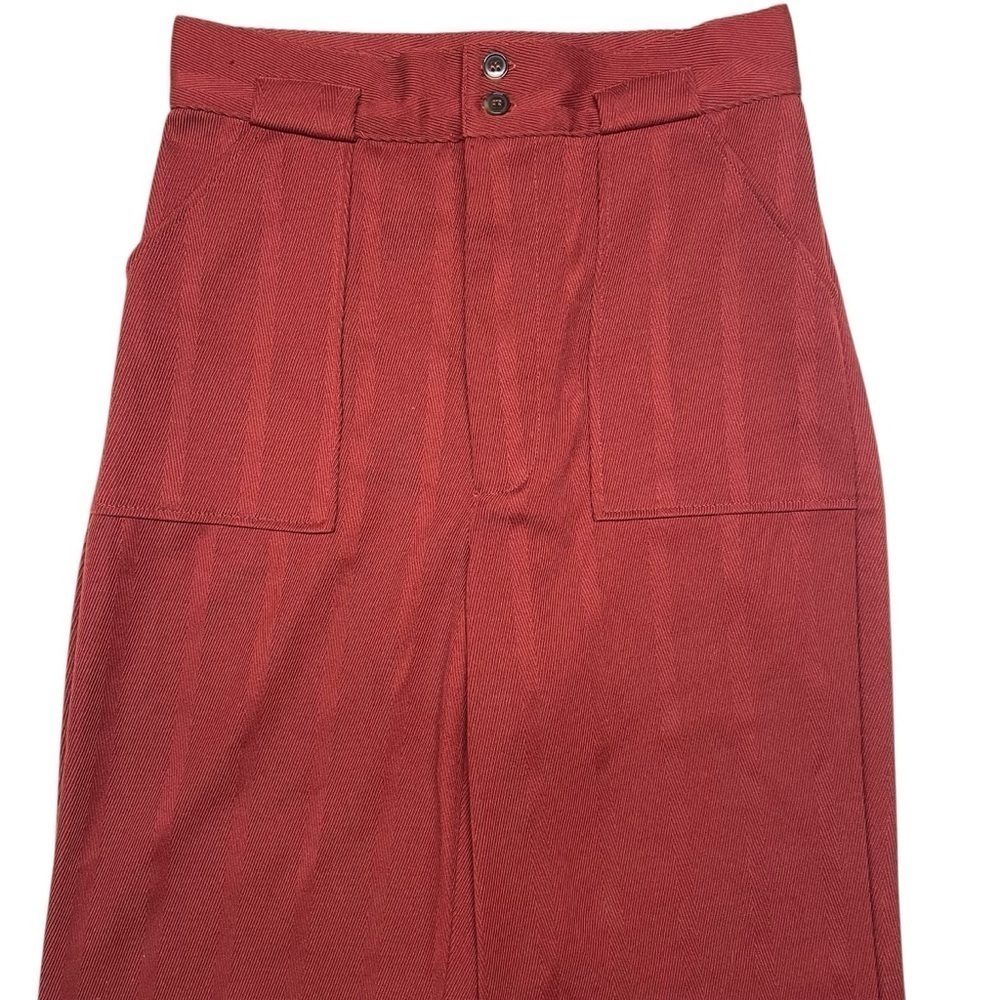 Free People Herringbone Flare Leg Pants Size 4 - Picture 3 of 11